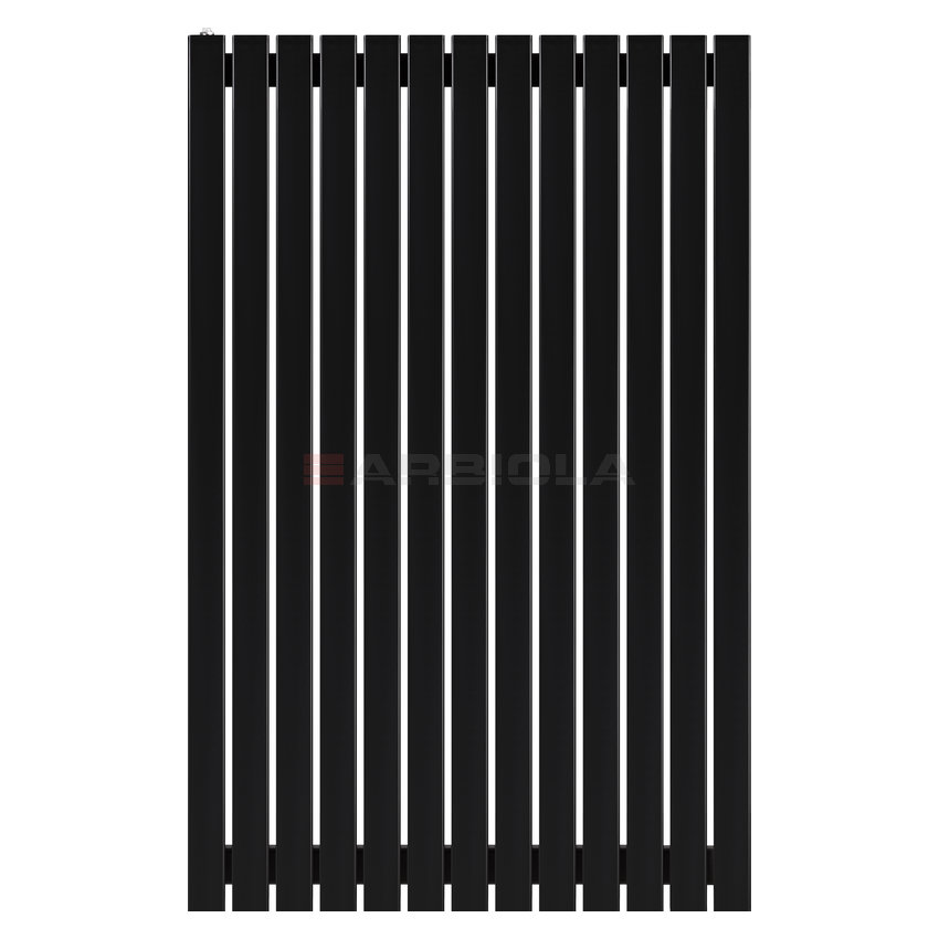 Arbiola Mono H 1250-60-13 секции черный вертикальный радиатор c боковым подключением Arbiola Mono H 1250-60-13 секции черный вертикальный радиатор c боковым подключением