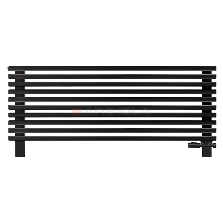 Arbiola Gorizont Compact VZ 1500-63-10 секции черный горизонтальный радиатор c нижним подключением с ножками Arbiola Gorizont Compact VZ 1500-63-10 секции черный горизонтальный радиатор c нижним подключением с ножками