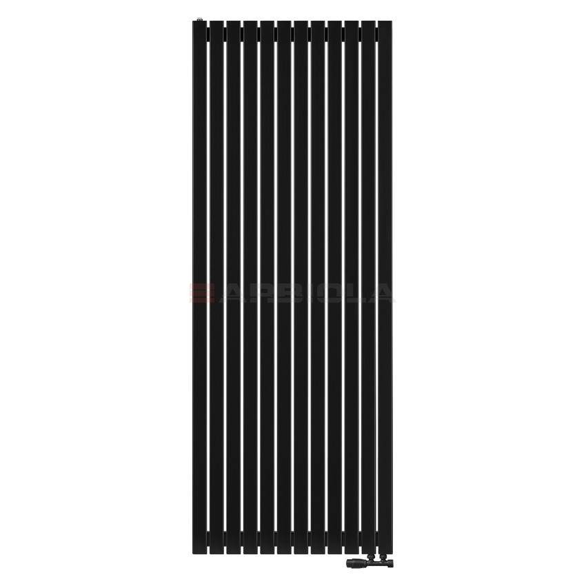 Arbiola Liner V 2000-36-12 секции черный вертикальный радиатор c нижним подключением Arbiola Liner V 2000-36-12 секции черный вертикальный радиатор c нижним подключением