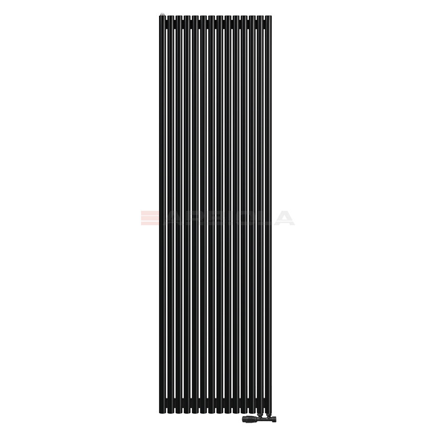 Arbiola Iris 42 V 2500-42-14 секции черный вертикальный радиатор c нижним подключением Arbiola Iris 42 V 2500-42-14 секции черный вертикальный радиатор c нижним подключением
