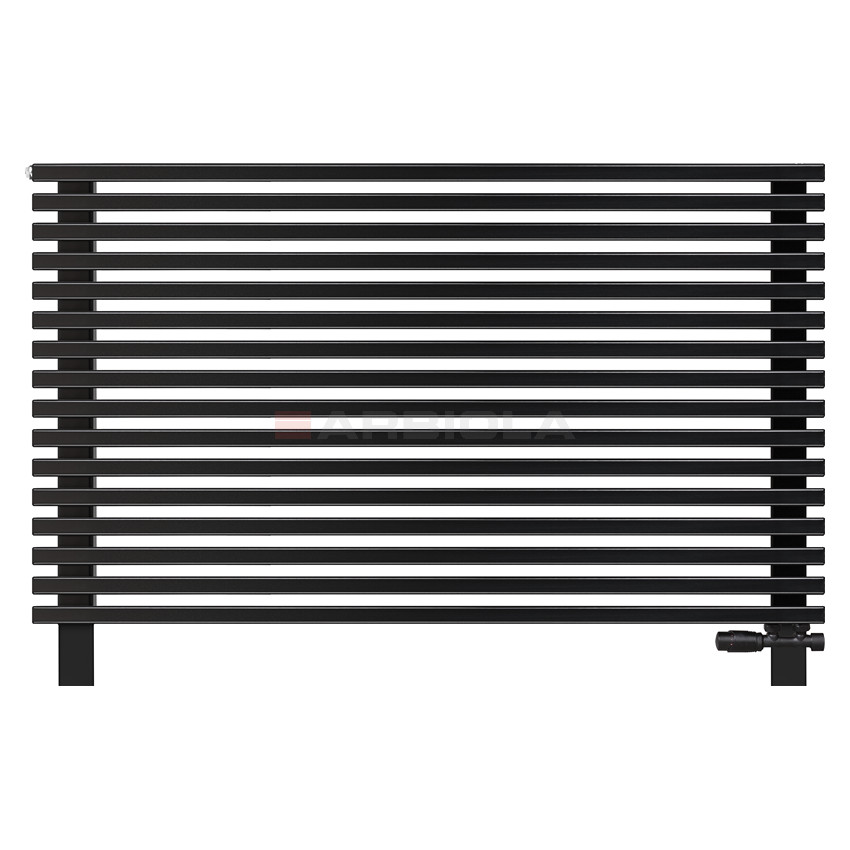 Arbiola Gorizont Compact VZ 1250-63-16 секции черный горизонтальный радиатор c нижним подключением с ножками Arbiola Gorizont Compact VZ 1250-63-16 секции черный горизонтальный радиатор c нижним подключением с ножками