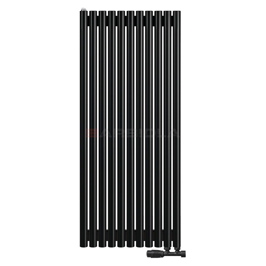 Arbiola Iris 42 V 1000-42-11 секции черный вертикальный радиатор c нижним подключением Arbiola Iris 42 V 1000-42-11 секции черный вертикальный радиатор c нижним подключением