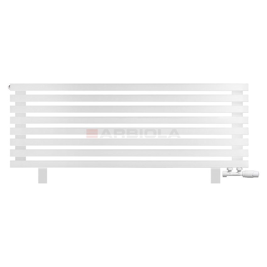Arbiola Gorizont Ritmo VZ 1200-40-08 секций белый горизонтальный радиатор c нижним подключением (на ножках) Arbiola Gorizont Ritmo VZ 1200-40-08 секций белый горизонтальный радиатор c нижним подключением (на ножках)