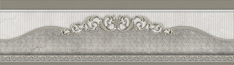 El Molino Venecia Plata-Gris Cenefa 7x25см Бордюр