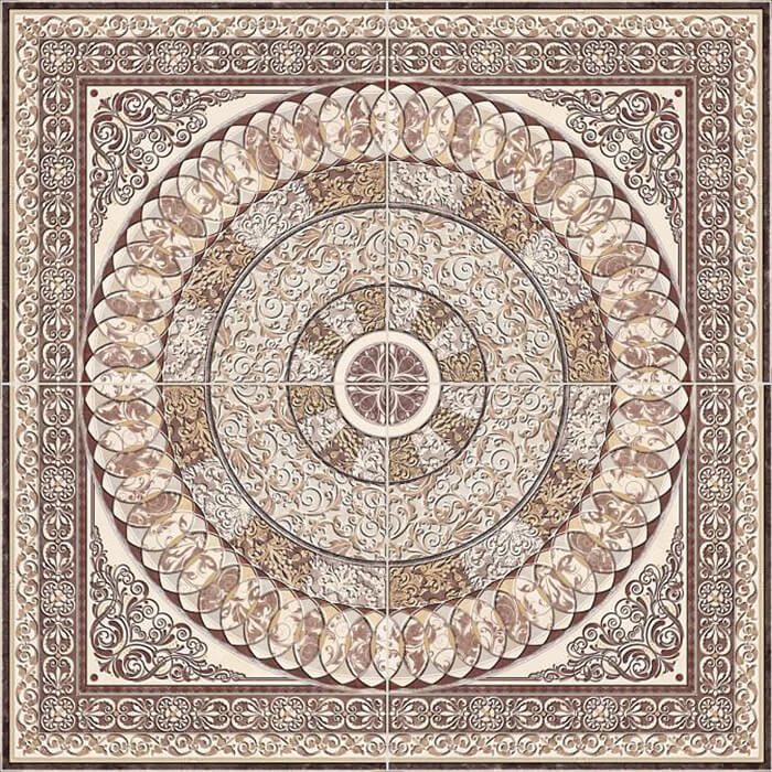 Absolut Ceramica/Marble/ Roseton Marble 4, 45х45 Декор Напольная, керамогранит
