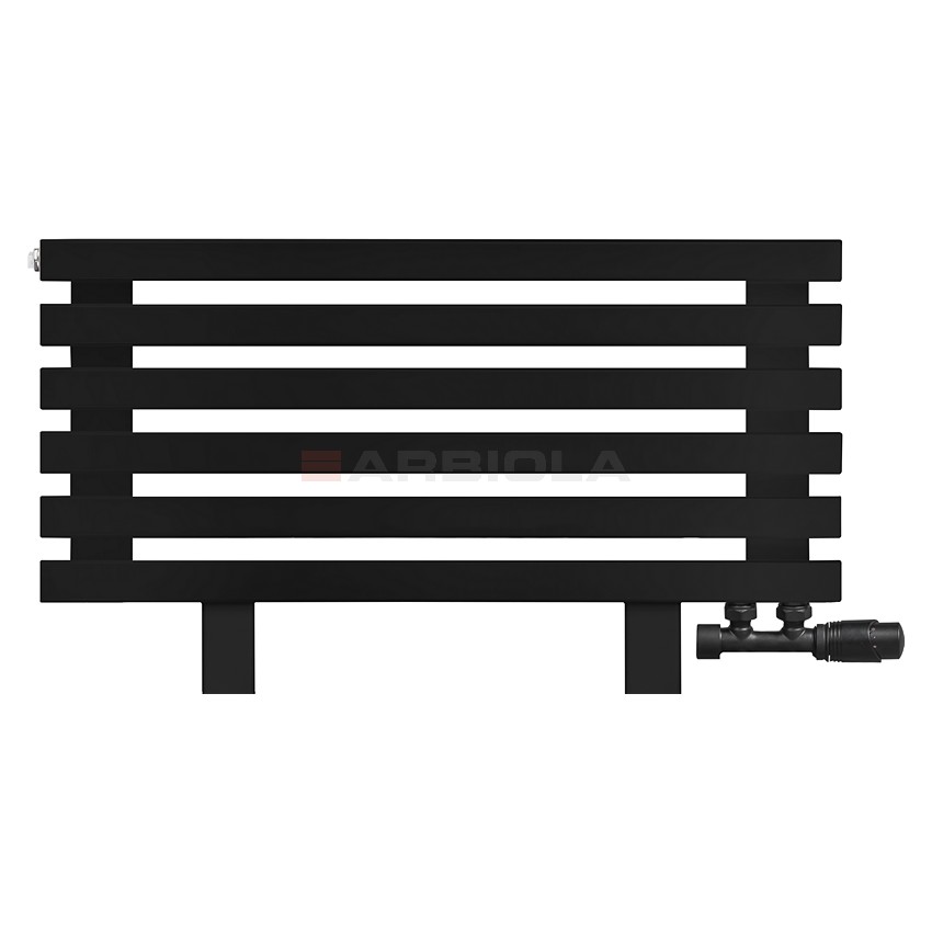 Arbiola Gorizont Ritmo VZ 1000-40-06 секций чёрный горизонтальный радиатор c нижним подключением (на ножках) Arbiola Gorizont Ritmo VZ 1000-40-06 секций чёрный горизонтальный радиатор c нижним подключением (на ножках)