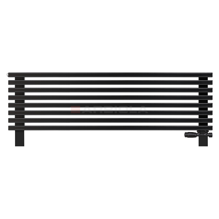 Arbiola Gorizont Compact VZ 1250-63-08 секции черный горизонтальный радиатор c нижним подключением с ножками Arbiola Gorizont Compact VZ 1250-63-08 секции черный горизонтальный радиатор c нижним подключением с ножками