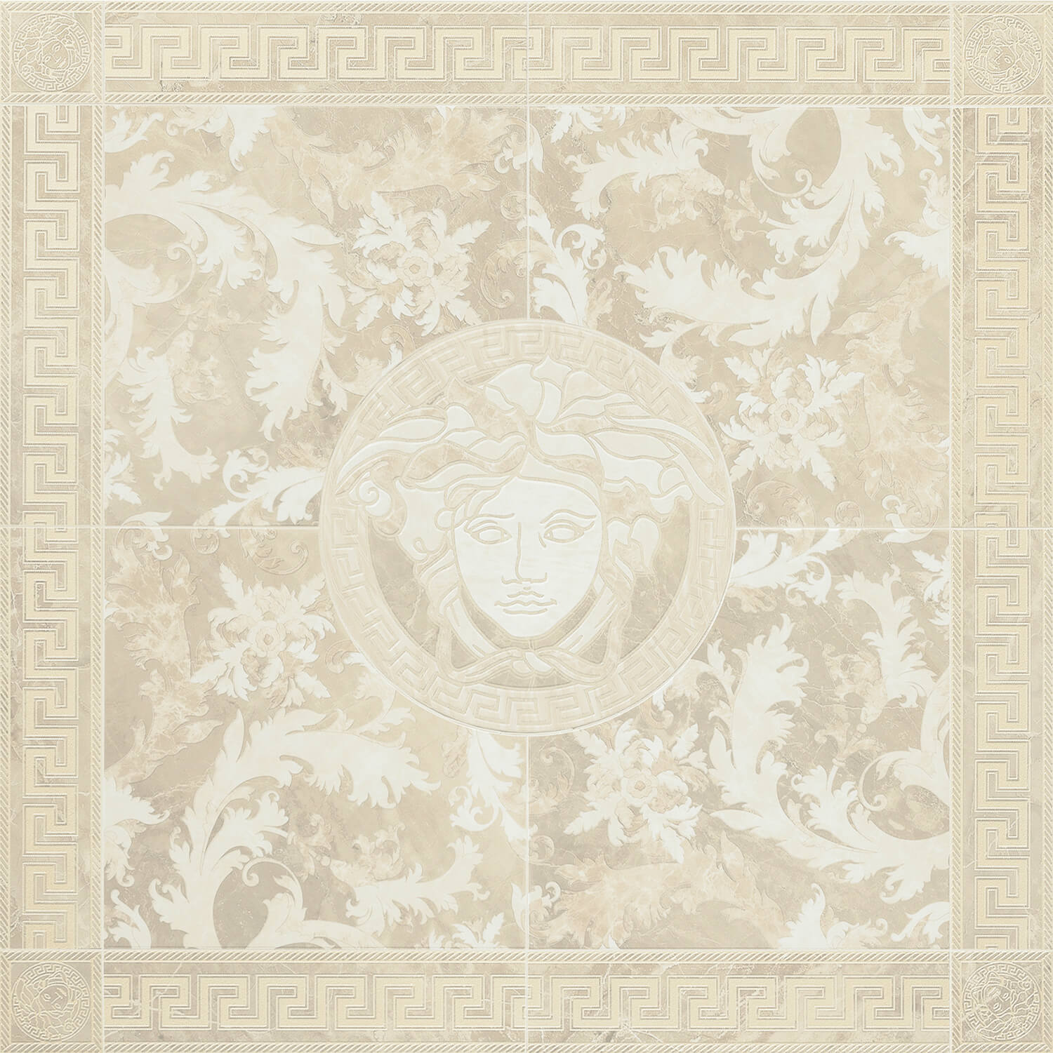 Versace Marble Rosone Bianco 117,2x117,2 см Панно Versace Marble Rosone Bianco 117,2x117,2 см Панно