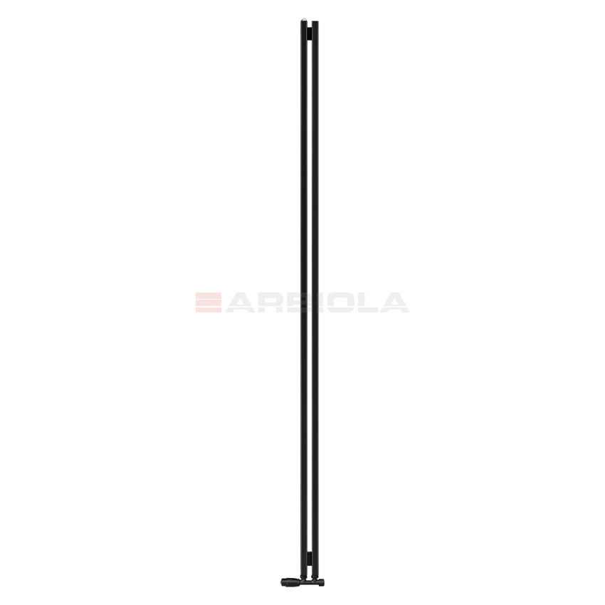 Arbiola Compact V 2500-63-02 секции черный вертикальный радиатор c нижним подключением Arbiola Compact V 2500-63-02 секции черный вертикальный радиатор c нижним подключением