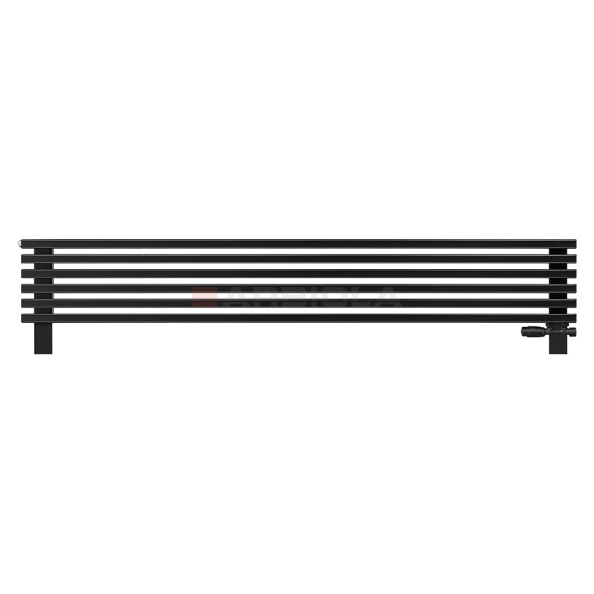 Arbiola Gorizont Compact VZ 1750-63-06 секции черный горизонтальный радиатор c нижним подключением с ножками Arbiola Gorizont Compact VZ 1750-63-06 секции черный горизонтальный радиатор c нижним подключением с ножками