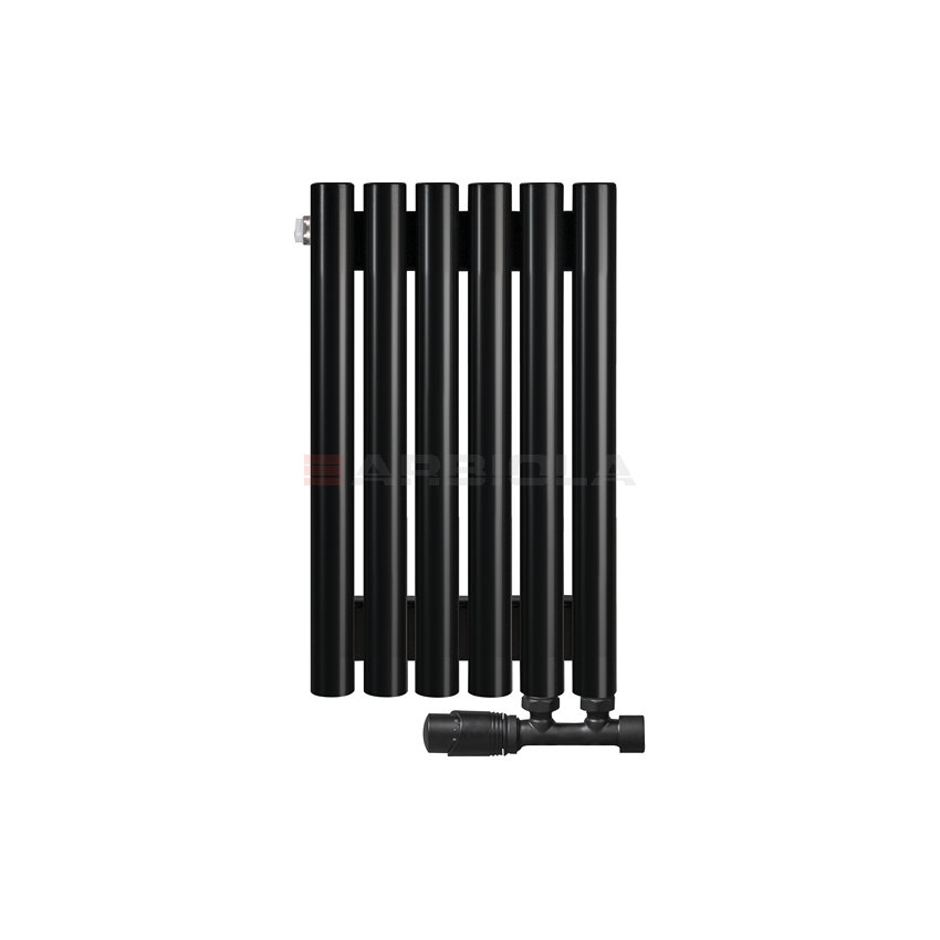 Arbiola Iris 42 V 500-42-06 секции черный вертикальный радиатор c нижним подключением Arbiola Iris 42 V 500-42-06 секции черный вертикальный радиатор c нижним подключением