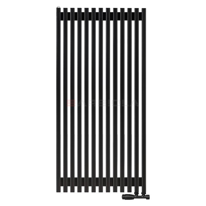 Arbiola Compact V 1200-63-13 секции черный вертикальный радиатор c нижним подключением Arbiola Compact V 1200-63-13 секции черный вертикальный радиатор c нижним подключением