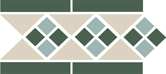 Top Cer Octagon New Border LISBON with 1 strip (Tr.16, Dots 13+18, Strips 18) 28х15 см