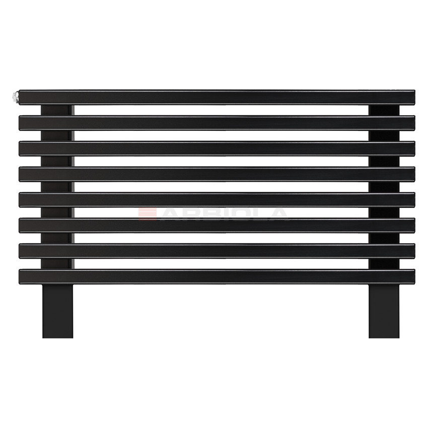 Arbiola Gorizont Compact HZ 1000-63-08 секции черный горизонтальный радиатор c боковым подключением с ножками Arbiola Gorizont Compact HZ 1000-63-08 секции черный горизонтальный радиатор c боковым подключением с ножками