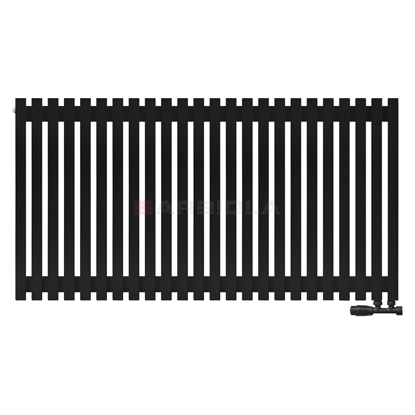 Arbiola Ritmo V 700-40-24 секции черный вертикальный радиатор c нижним подключением Arbiola Ritmo V 700-40-24 секции черный вертикальный радиатор c нижним подключением