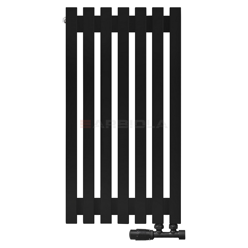 Arbiola Ritmo V 750-40-07 секции черный вертикальный радиатор c нижним подключением Arbiola Ritmo V 750-40-07 секции черный вертикальный радиатор c нижним подключением
