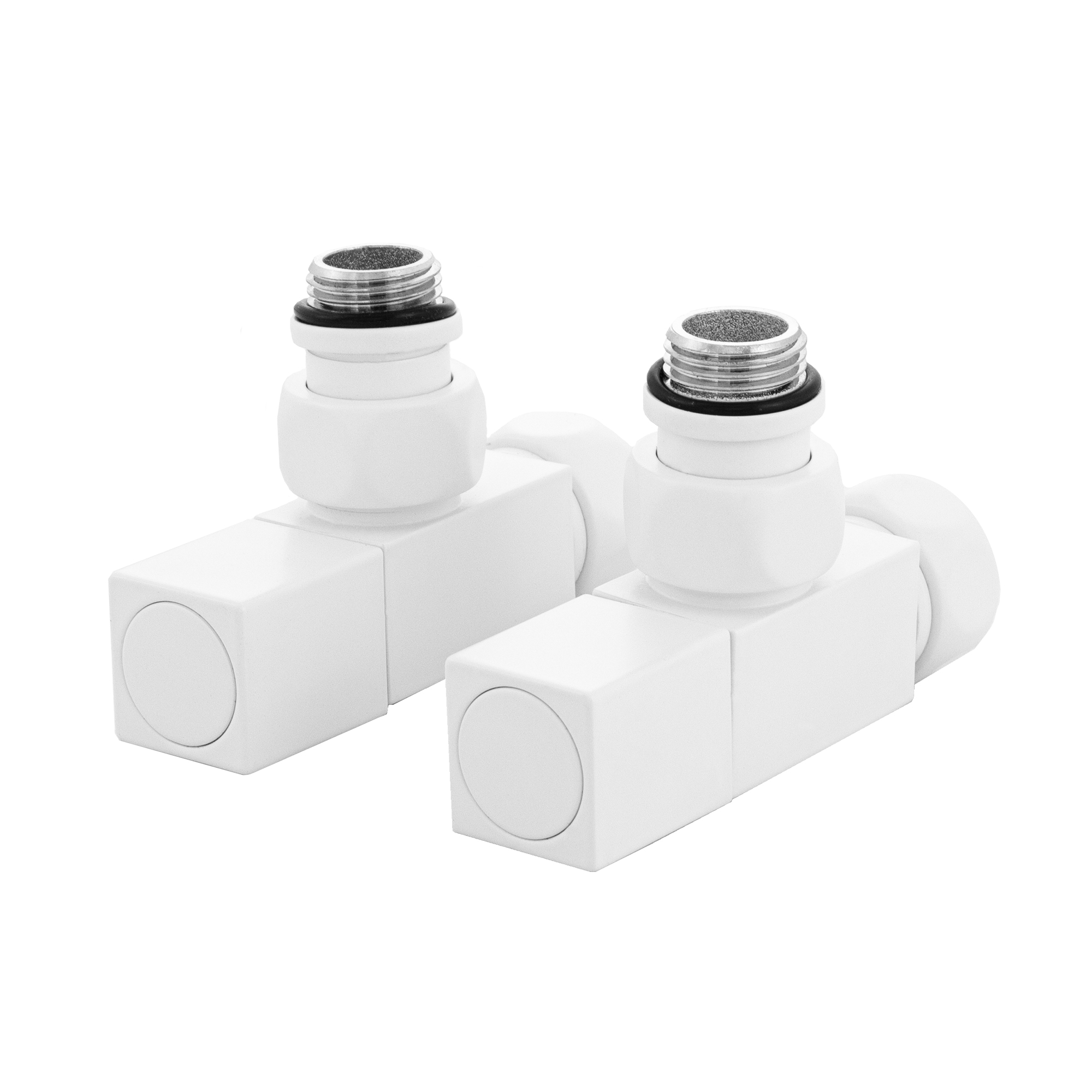 Energy Кран-Вентиль угловой ручка квадрат, 3/4" х 1/2" г/ш белый матовый, пара Energy Кран-Вентиль угловой ручка квадрат, 3/4" х 1/2" г/ш белый матовый, пара