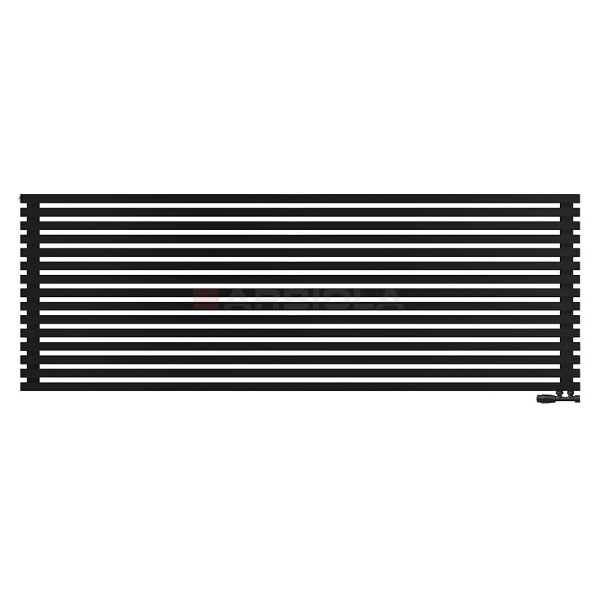Arbiola Ritmo Gorizont V 2500-40-15 секций чёрный горизонтальный радиатор c нижним подключением Arbiola Ritmo Gorizont V 2500-40-15 секций чёрный горизонтальный радиатор c нижним подключением