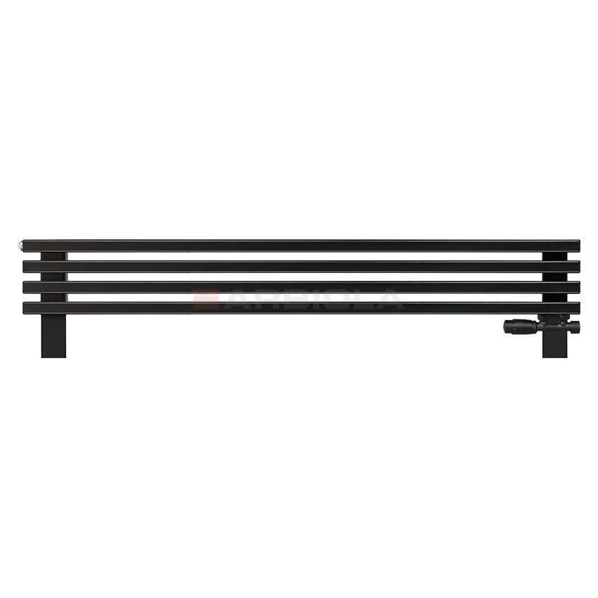 Arbiola Gorizont Compact VZ 1200-63-04 секции черный горизонтальный радиатор c нижним подключением с ножками Arbiola Gorizont Compact VZ 1200-63-04 секции черный горизонтальный радиатор c нижним подключением с ножками