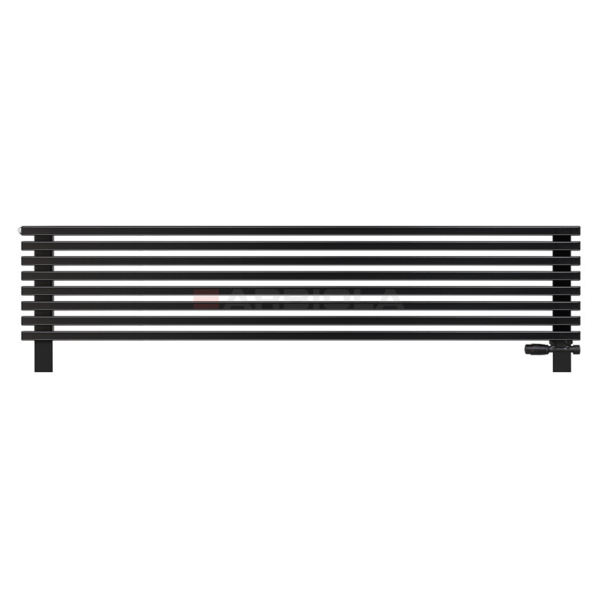 Arbiola Gorizont Compact VZ 1750-63-08 секции черный горизонтальный радиатор c нижним подключением с ножками Arbiola Gorizont Compact VZ 1750-63-08 секции черный горизонтальный радиатор c нижним подключением с ножками