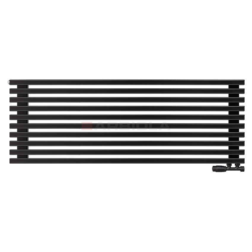 Arbiola Gorizont V 1500-63-10 секции черный горизонтальный радиатор c нижним подключением Arbiola Gorizont V 1500-63-10 секции черный горизонтальный радиатор c нижним подключением