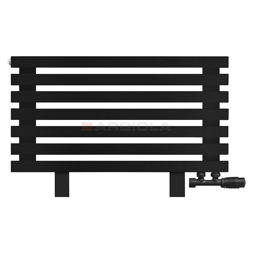 Arbiola Gorizont Ritmo VZ 1000-40-07 секций чёрный горизонтальный радиатор c нижним подключением (на ножках) Arbiola Gorizont Ritmo VZ 1000-40-07 секций чёрный горизонтальный радиатор c нижним подключением (на ножках)