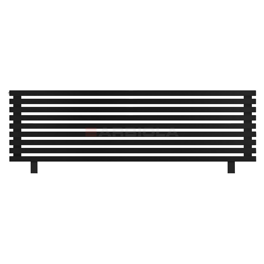 Arbiola Gorizont Ritmo HZ 1800-40-09 секций чёрный горизонтальный радиатор c боковым подключением (на ножках)