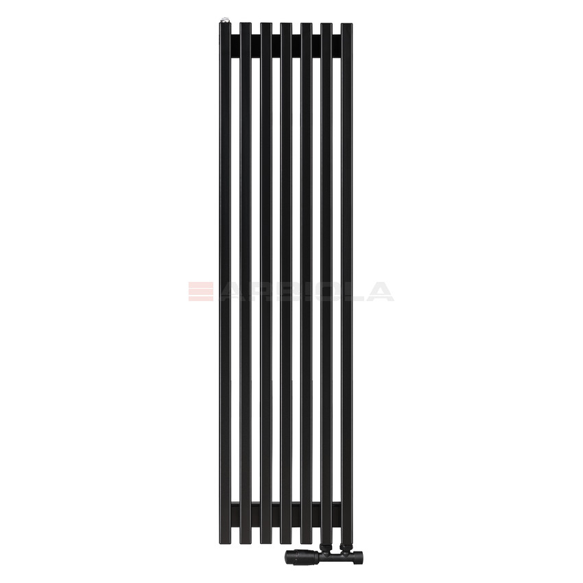 Arbiola Compact V 1200-63-07 секции черный вертикальный радиатор c нижним подключением Arbiola Compact V 1200-63-07 секции черный вертикальный радиатор c нижним подключением