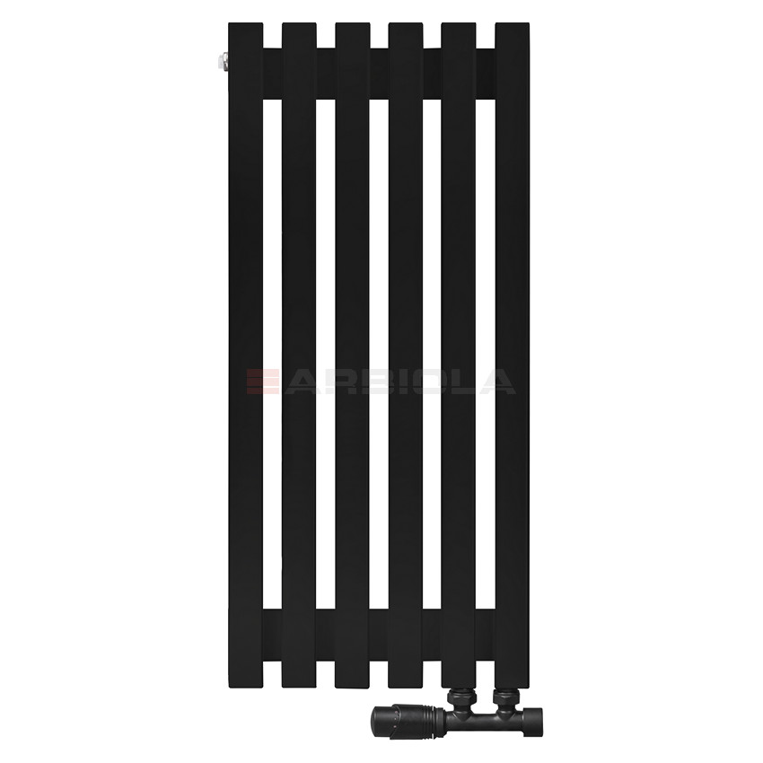 Arbiola Ritmo V 700-40-06 секции черный вертикальный радиатор c нижним подключением Arbiola Ritmo V 700-40-06 секции черный вертикальный радиатор c нижним подключением