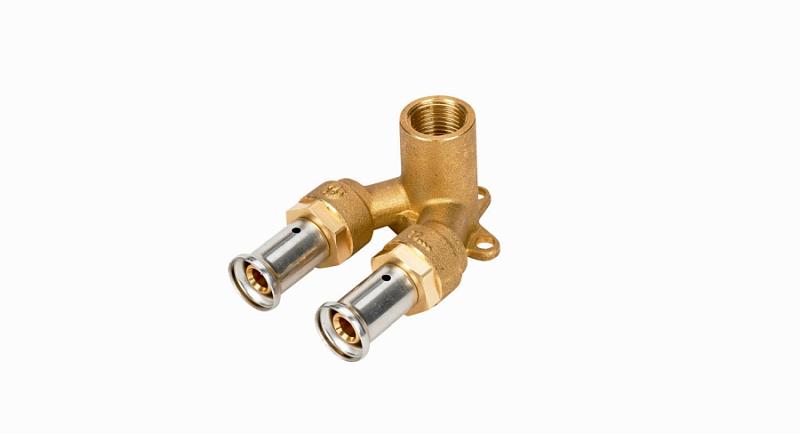Henco Водорозетка проходная укороченная ВР 16x1/2"x16 латунь пресс (40 мм) Henco Водорозетка проходная укороченная ВР 16x1/2"x16 латунь пресс (40 мм)
