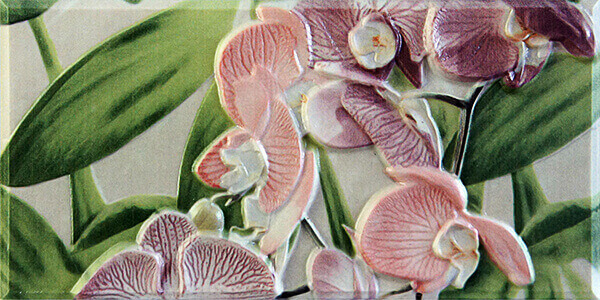 Fabresa Orquideas Cenefa-2 Rosa 10x20 декоративный элемент Fabresa Orquideas Cenefa-2 Rosa 10x20 декоративный элемент