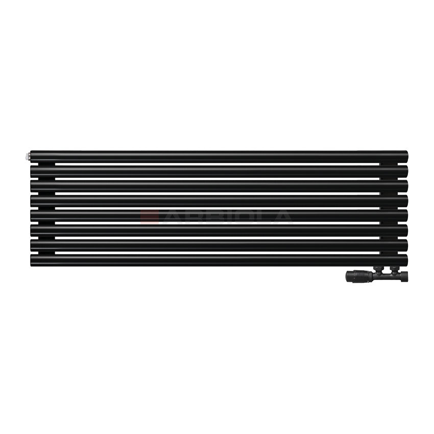 Arbiola Gorizont Iris V 1250-42-08 секции черный горизонтальный радиатор c нижним подключением Arbiola Gorizont Iris V 1250-42-08 секции черный горизонтальный радиатор c нижним подключением