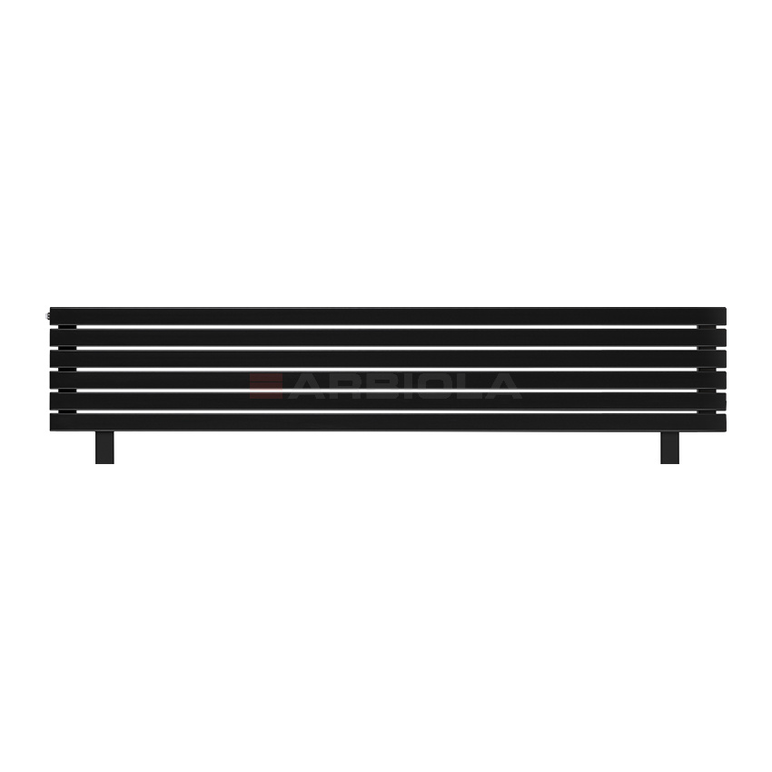 Arbiola Gorizont Liner HZ 2200-63-06 секции черный горизонтальный радиатор c боковым подключением с ножками Arbiola Gorizont Liner HZ 2200-63-06 секции черный горизонтальный радиатор c боковым подключением с ножками