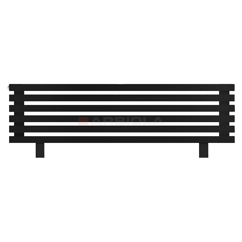 Arbiola Gorizont Ritmo HZ 1250-40-06 секций чёрный горизонтальный радиатор c боковым подключением (на ножках)