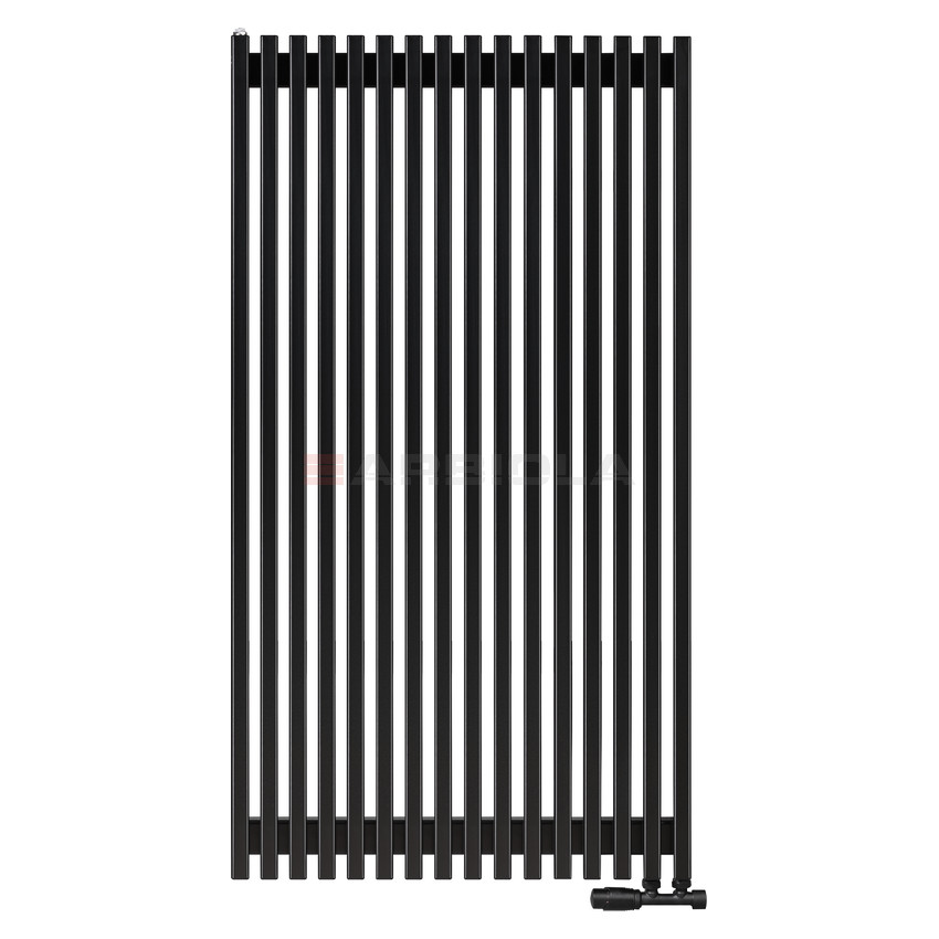 Arbiola Compact V 1200-63-16 секции черный вертикальный радиатор c нижним подключением Arbiola Compact V 1200-63-16 секции черный вертикальный радиатор c нижним подключением