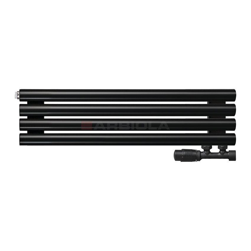 Arbiola Gorizont Iris V 1000-42-04 секции черный горизонтальный радиатор c нижним подключением Arbiola Gorizont Iris V 1000-42-04 секции черный горизонтальный радиатор c нижним подключением