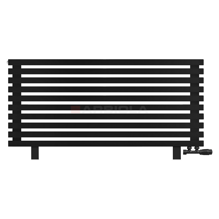 Arbiola Gorizont Ritmo VZ 1200-40-10 секций чёрный горизонтальный радиатор c нижним подключением (на ножках) Arbiola Gorizont Ritmo VZ 1200-40-10 секций чёрный горизонтальный радиатор c нижним подключением (на ножках)