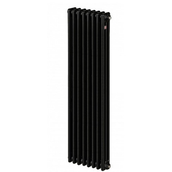Zehnder Charleston 3180/06 секций №1270 3/4" RAL 9217 боковое подключение черный матовый