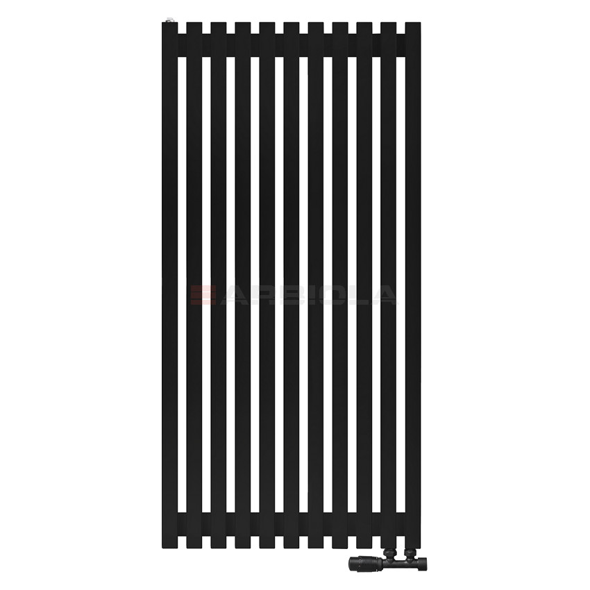 Arbiola Ritmo V 1200-40-11 секции черный вертикальный радиатор c нижним подключением Arbiola Ritmo V 1200-40-11 секции черный вертикальный радиатор c нижним подключением