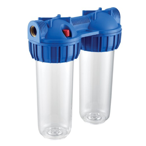 Колба Unipump Slim Line 10" CFC-10K-2 (резьба ¾”) без картриджа (прозрачная двойная) Колба Unipump Slim Line 10" CFC-10K-2 (резьба ¾”) без картриджа (прозрачная двойная)