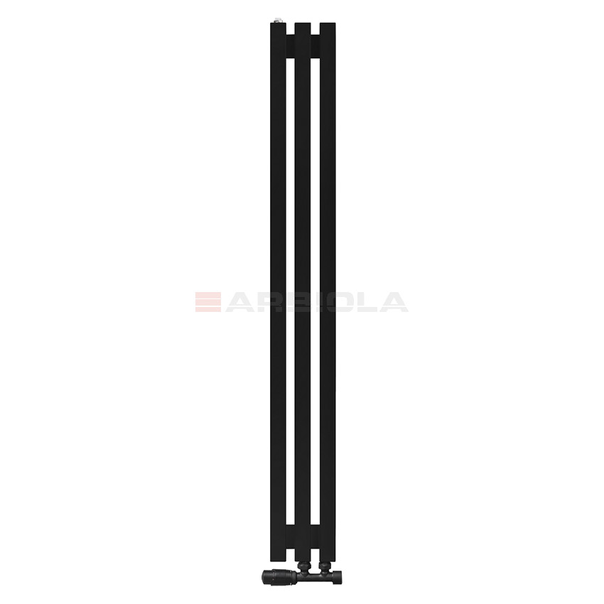 Arbiola Ritmo V 1000-40-03 секции черный вертикальный радиатор c нижним подключением Arbiola Ritmo V 1000-40-03 секции черный вертикальный радиатор c нижним подключением