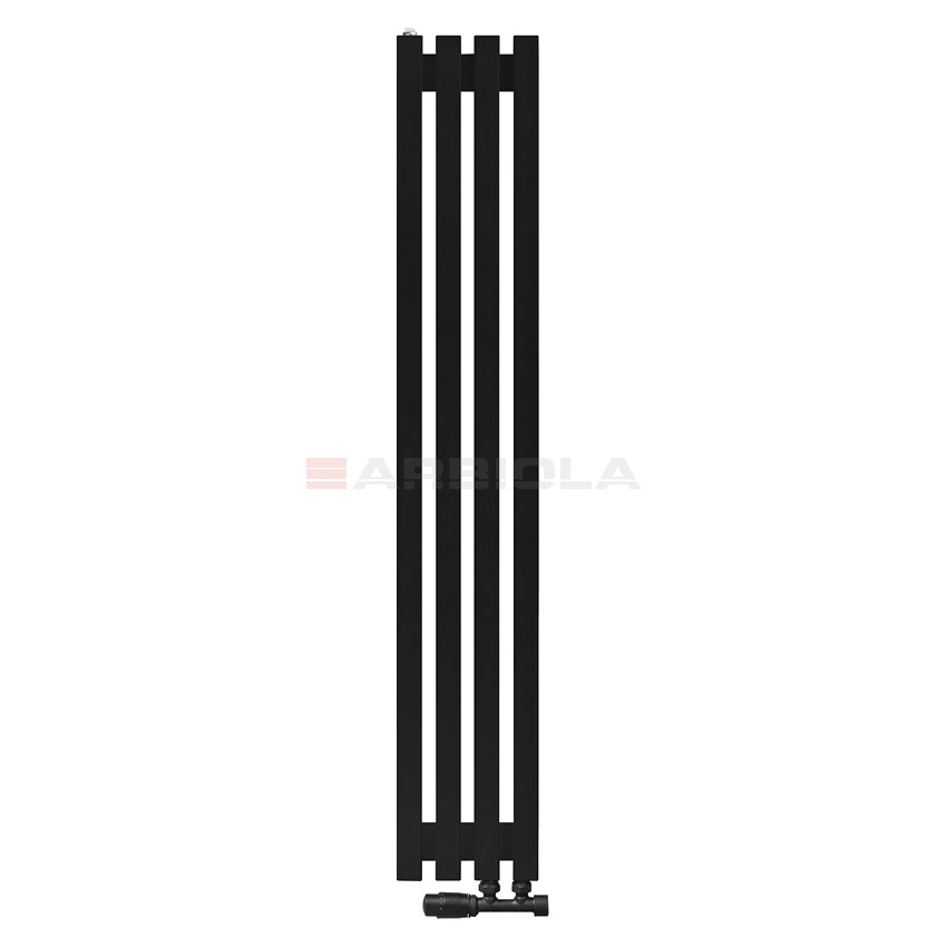 Arbiola Ritmo V 1200-40-04 секции черный вертикальный радиатор c нижним подключением Arbiola Ritmo V 1200-40-04 секции черный вертикальный радиатор c нижним подключением
