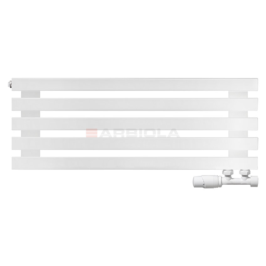 Arbiola Ritmo Gorizont V 1000-40-05 секций белый горизонтальный радиатор c нижним подключением Arbiola Ritmo Gorizont V 1000-40-05 секций белый горизонтальный радиатор c нижним подключением