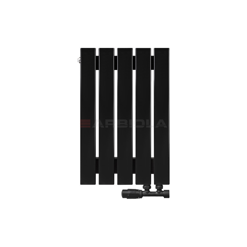 Arbiola Mono V 500-60-05 секции черный вертикальный радиатор c нижним подключением Arbiola Mono V 500-60-05 секции черный вертикальный радиатор c нижним подключением