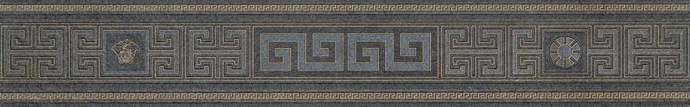 Versace Greek Fascia Antracite/Oro 12,5x80 см Декор Versace Greek Fascia Antracite/Oro 12,5x80 см Декор