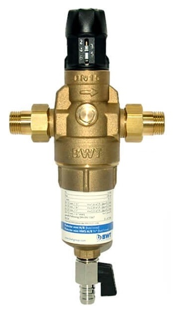 BWT Protector mini H/R HWS ½" Фильтр механической очистки воды с редуктором давления 