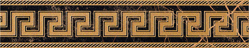 Versace Marble Greca Nero Sab 11,5x58,5 см Декор