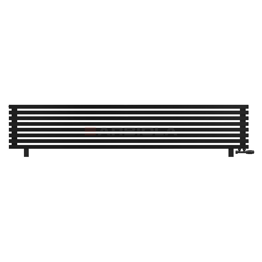 Arbiola Gorizont Ritmo VZ 2500-40-08 секций чёрный горизонтальный радиатор c нижним подключением (на ножках) Arbiola Gorizont Ritmo VZ 2500-40-08 секций чёрный горизонтальный радиатор c нижним подключением (на ножках)