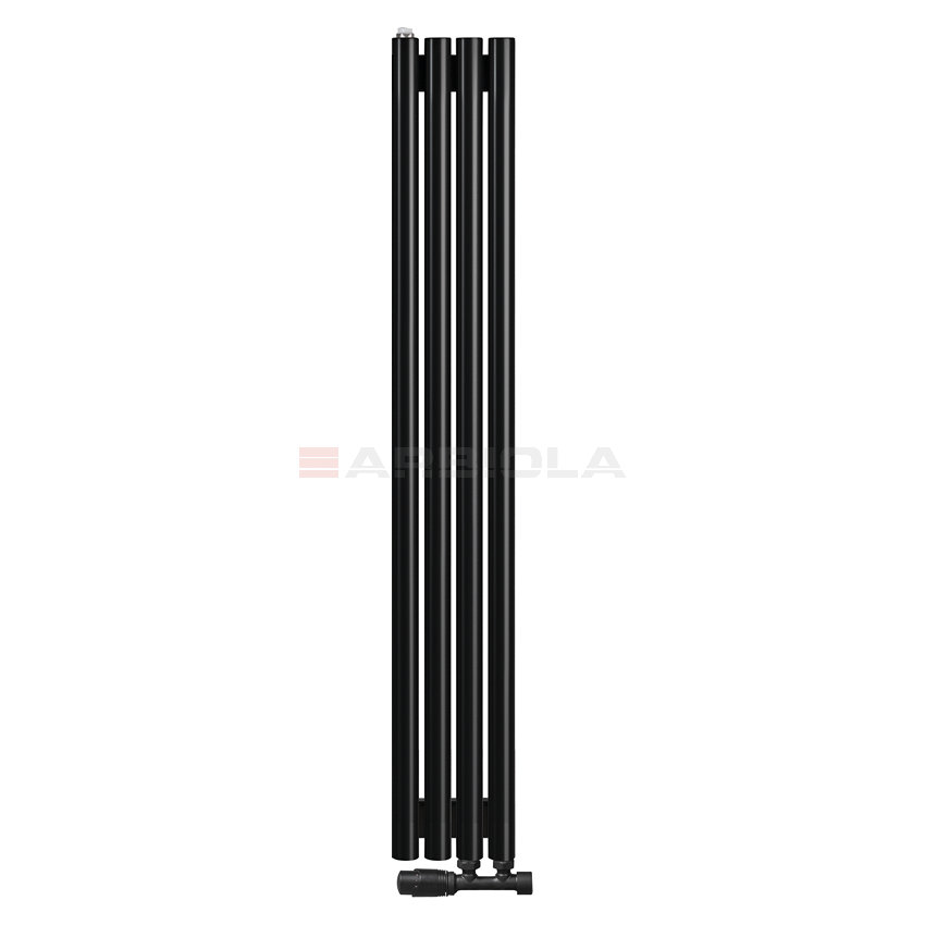 Arbiola Iris 42 V 1250-42-04 секции черный вертикальный радиатор c нижним подключением Arbiola Iris 42 V 1250-42-04 секции черный вертикальный радиатор c нижним подключением