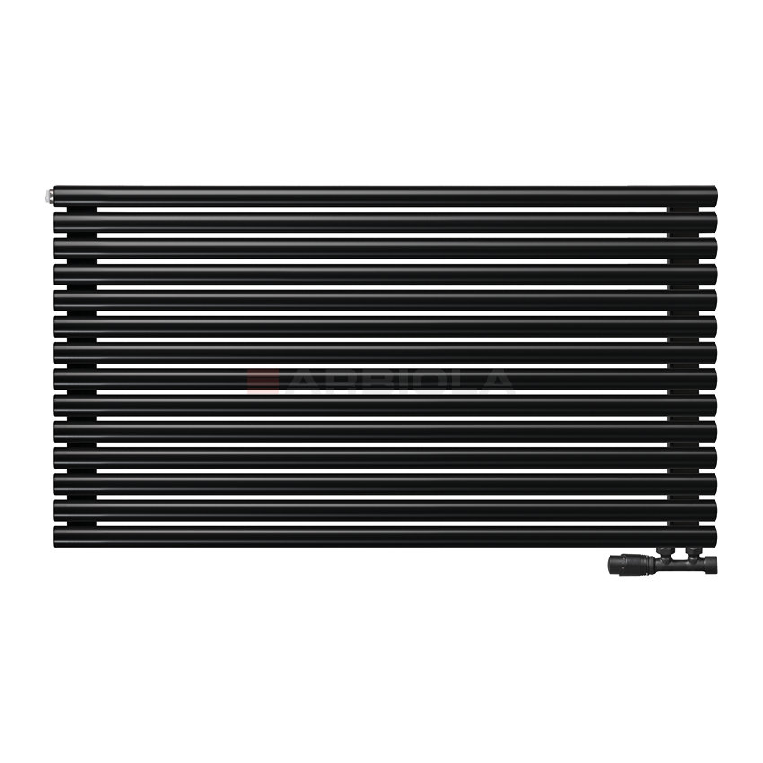 Arbiola Gorizont Iris V 1200-42-14 секции черный горизонтальный радиатор c нижним подключением Arbiola Gorizont Iris V 1200-42-14 секции черный горизонтальный радиатор c нижним подключением